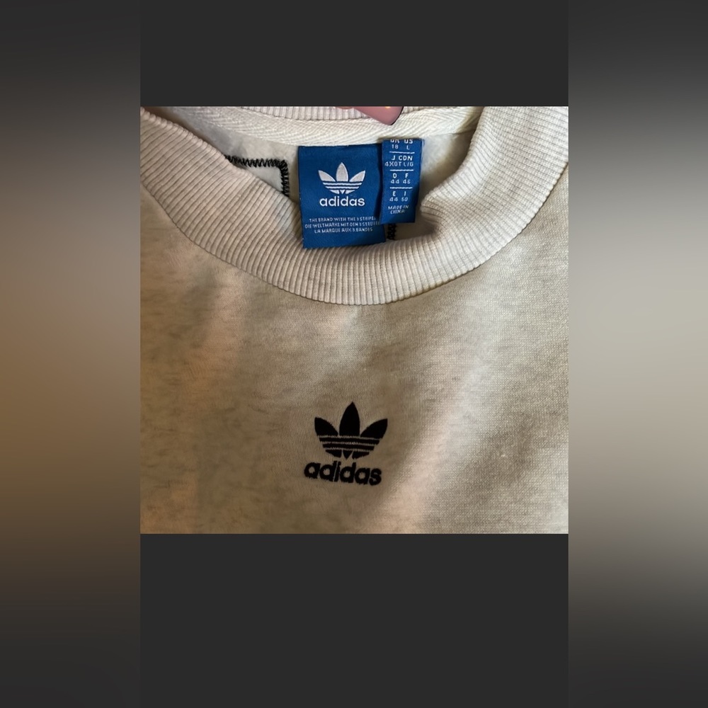 Adidas pull over (lettering on the back )